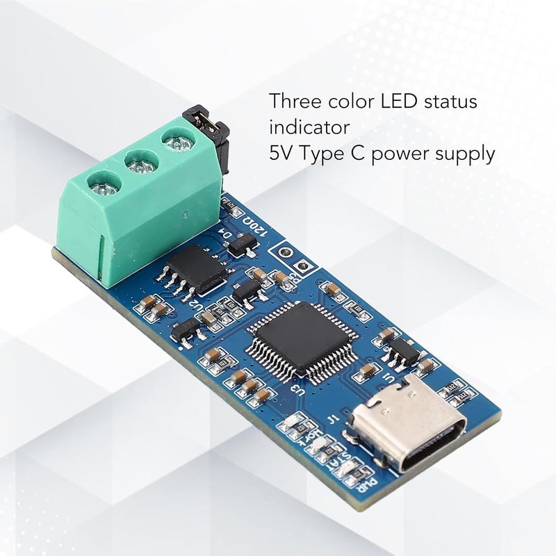 Wal front USB to CAN Module Type C Power Supply Converter Adapter for CAN 2.0A/2.0B/FD Protocol Bus Analyzer V2.0 With LED Indicator - High Performance - Image 5
